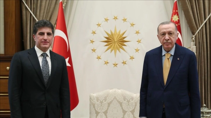 Cumhurbaşkanı Erdoğan, Irak Kürt Bölgesel Yönetimi Başkanı Barzani'yi ikrar etti