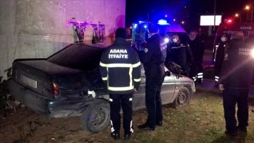 Adana'da müşterek ad kaza meydana getirdiği arabada uyuyakaldı
