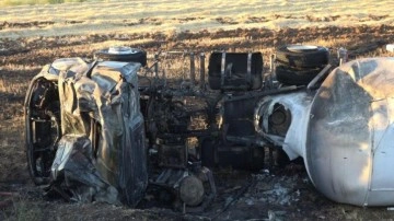 Aksaray’da dinamit kaza: Devrilen tankerin ortamında yanarak dirilik verdi
