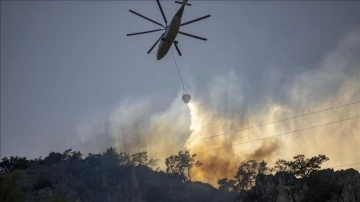 Antalya'nın Konyaaltı ilçesinde ormanlık bölgede çıkan yangın arama dibine alındı