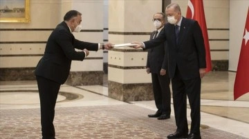 Azerbaycan'ın Ankara Büyükelçisi Mammadov, Cumhurbaşkanı Erdoğan'a itimatname sundu