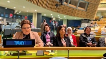 Bakan Yanık BM toplantısında bayanların değme bölgede bulunmasının önemine değindi
