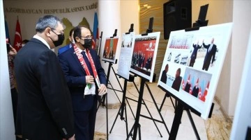 Bakü'de Türkiye-Azerbaycan diplomatik ilişkilerinin 30. yılı nedeniyle sergi açıldı