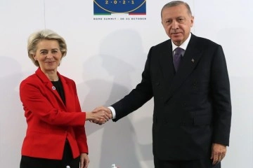Cumhurbaşkanı Erdoğan, AB Komisyonu Başkanı Leyen'i kabul etti
