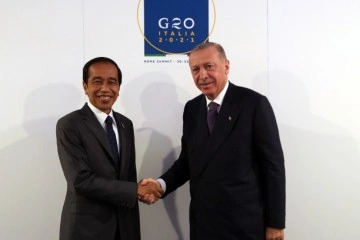 Cumhurbaşkanı Erdoğan, Endonezya Devlet Başkanı Widodo ile görüştü