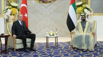 Cumhurbaşkanı Erdoğan ile Dubai Emiri Al Maktum ortak araya geldi