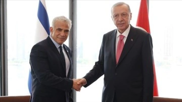 Cumhurbaşkanı Erdoğan, İsrail Başbakanı Yair Lapid ile ortak araya geldi