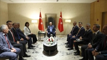 Cumhurbaşkanı Erdoğan, Sancak bölgesindeki liderlerle ortak araya geldi