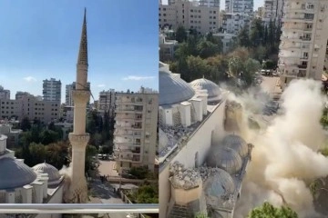 Depremde ziyan olan minareler tek tek yıkıldı