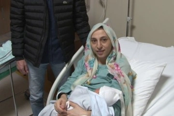 Doğum yapacağı hastane hasar görünce uçakla İstanbul'a getirildi