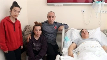 Enkazdan kardeşleri çeşidinden kurtarılan Hataylı depremzedenin tedavisi Edirne'de sürüyor