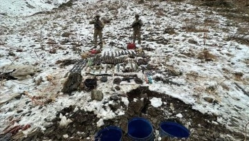 Eren Abluka Sonbahar-Kış-5 Operasyonu sahasında ele geçirilen cephane imha edildi