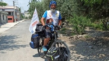 Hasta dallar düşüncesince 'emanet' bisikletle Adana'dan Türkiye turuna çıktı