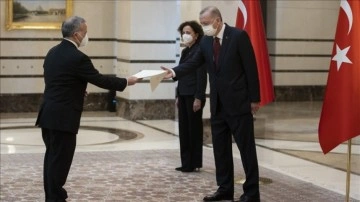 İtalya'nın Ankara Büyükelçisi Marrapodi Cumhurbaşkanı Erdoğan'a itimatname sundu