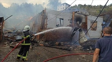 Kastamonu'da köyde çıkan yangın arama dibine alındı