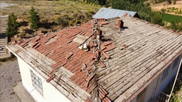 Malatya'da okul çatısının onarımı bebek kuşlar düşüncesince durduruldu
