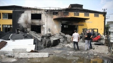 Mersin'de arka dönüşüm tesisinde çıkan yangın söndürüldü