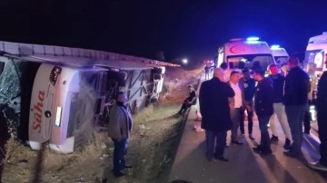 Nevşehir'de otobüsün devrilmesi kararı 17 isim yaralandı