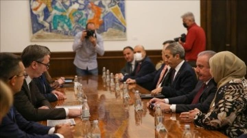 TBMM Başkanı Mustafa Şentop, Sırbistan Cumhurbaşkanı Vuçiç ile ortak araya geldi