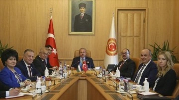 TBMM Başkanı Şentop, Özbekistan Ali Meclisi heyeti ile müşterek araya geldi