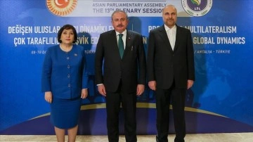 Türkiye-İran-Azerbaycan Meclis Başkanları, Antalya'da müselles mülakat yaptı